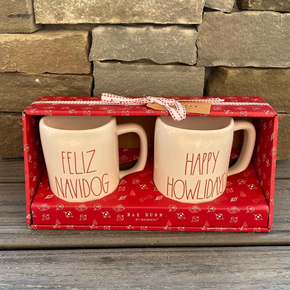 Rae Dunn Feliz Navidog & Happy Howlidays set